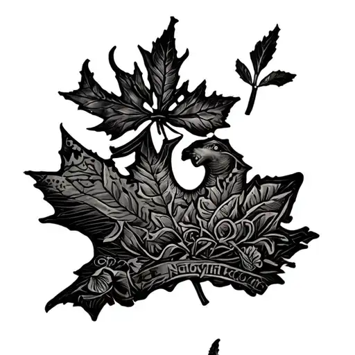 england to canada outdoors arm sleeve tattoo design idea