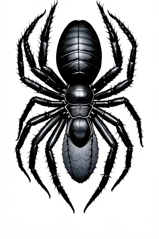 generate me a men's tattoo between the wrist and the elbow. the tattoo has a black widow spider, rather sideways, and be tattoo design idea