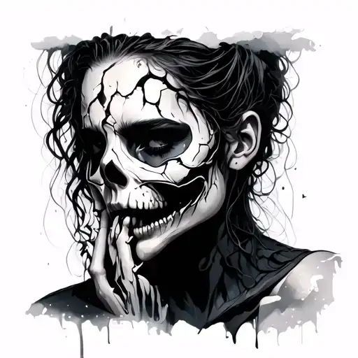 Torn Ripped Skin tattoo design idea