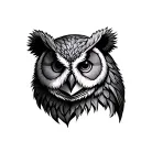 Bear And Owl tattoo design idea