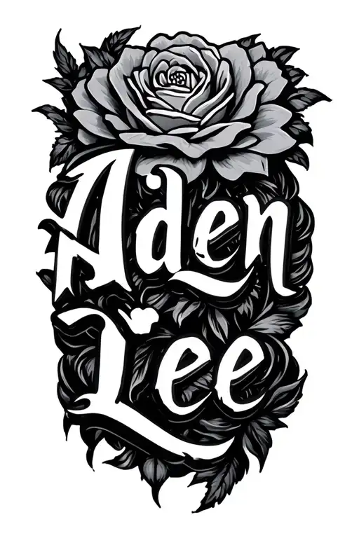 "Aiden Lee" name tattoo tattoo design idea