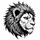 son gladiator lion tattoo design idea