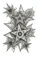 From rough to star tattoo design idea
