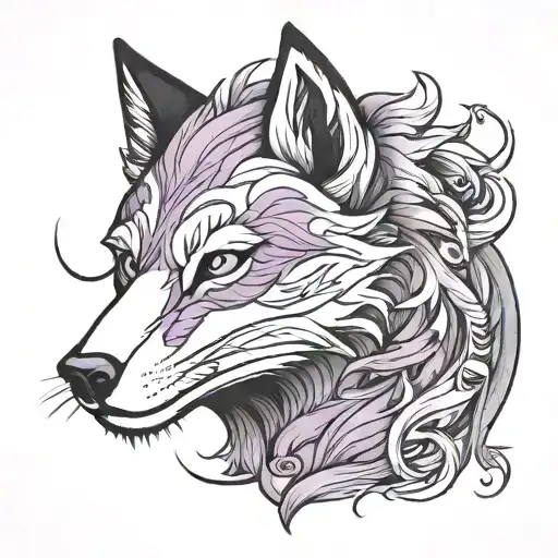 purple Firefox tattoo tattoo design idea