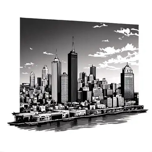 Philly Skyline tattoo design idea