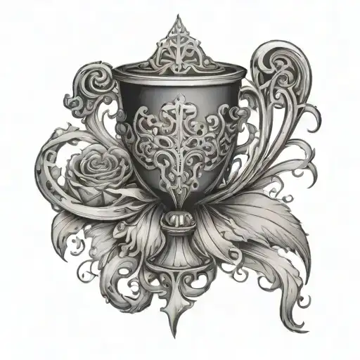 Blood chalice tattoo design idea