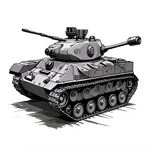 Tank tattoo design idea