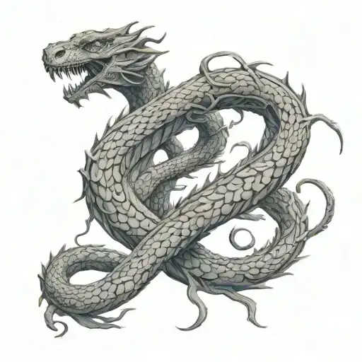 jormungandr tree norse tattoo design idea