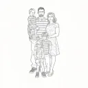 a family posing for a picture mom dad tattoo design idea