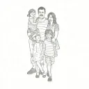 a family posing for a picture mom dad tattoo design idea