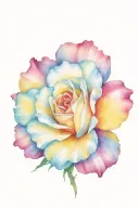 large rose with carnation, daisy and marigold in front tattoo design idea
