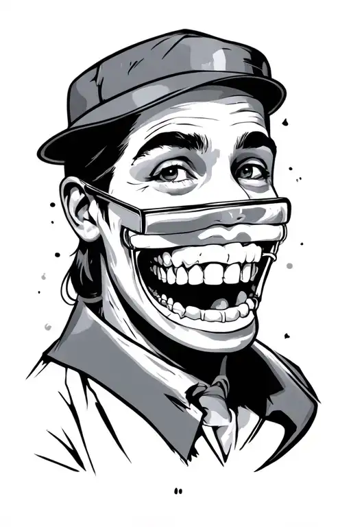 minimilistic dentist by day and adventures by night tattoo design idea