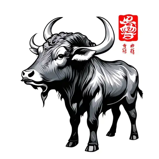 Chinese Ox tattoo design idea