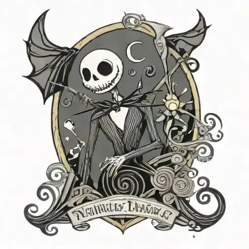 nightmare before Christmas   tattoo design idea