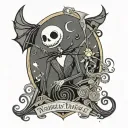 nightmare before Christmas   tattoo design idea