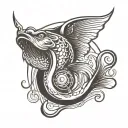 fishing hook tattoo design idea