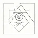 Overlapping squares with eye inside surrounded tattoo design idea