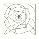 Overlapping squares with eye inside surrounded tattoo design idea