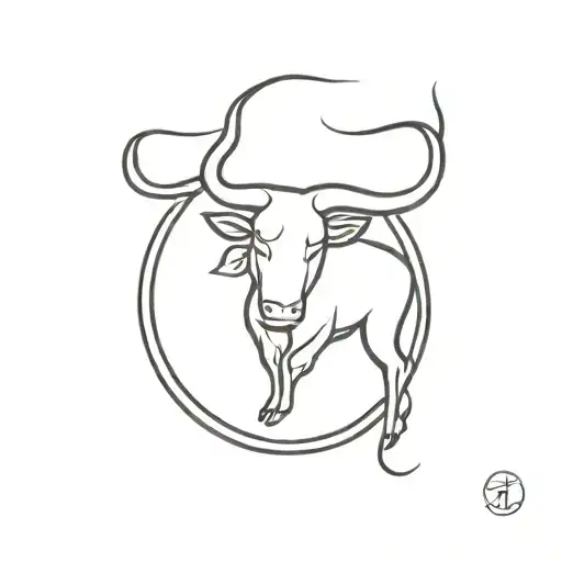 taurus symbol tattoo design idea