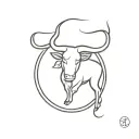 taurus symbol tattoo design idea