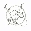 taurus symbol tattoo design idea