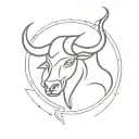 taurus symbol tattoo design idea