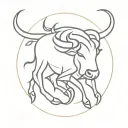 taurus symbol tattoo design idea
