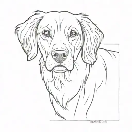 dog breed brittany spaniel face tattoo design idea