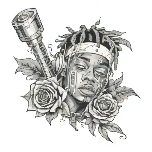 juice wrld 999 tattoo design idea