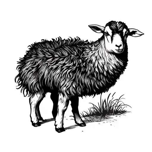 Lamb tattoo design idea