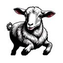 Lamb tattoo design idea