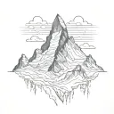 matterhorn mountain peak tattoo design idea