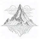 matterhorn mountain peak tattoo design idea