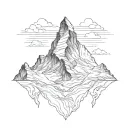 matterhorn mountain peak tattoo design idea