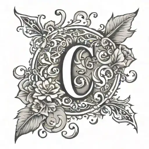 i want the initials C C C C tattoo design idea