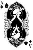 deck of cards being shuffled tattoo design idea