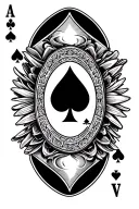 deck of cards being shuffled tattoo design idea