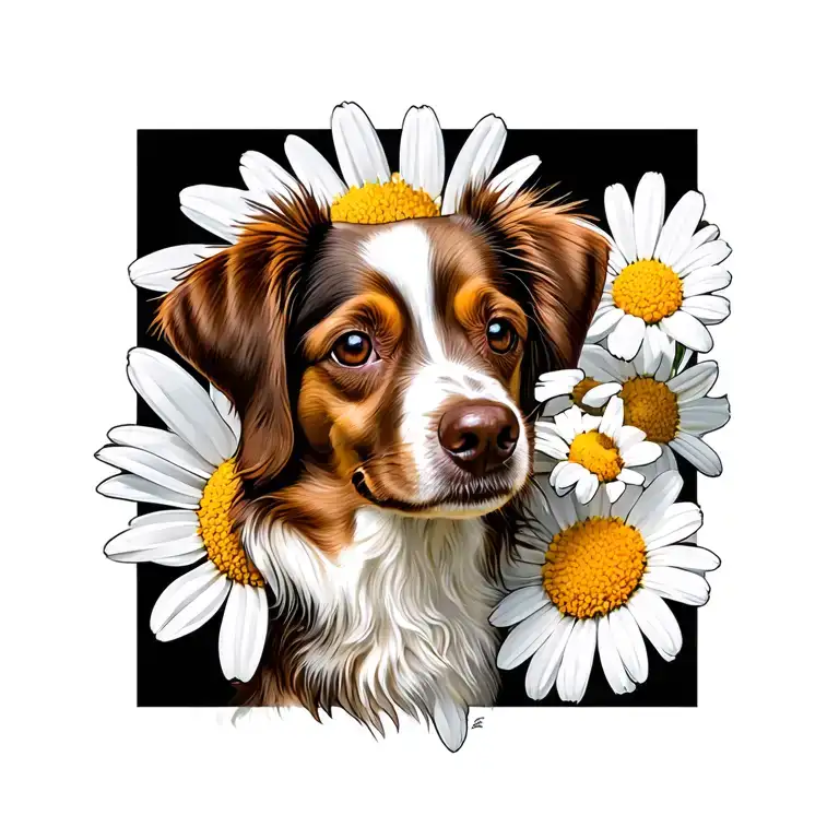 Daisy Dog tattoo design idea