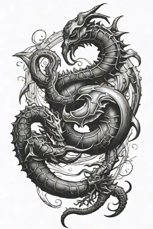 Scorpio and Capricorn symbol tattoo design idea