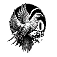 "20" Liver Bird soaring tattoo design idea