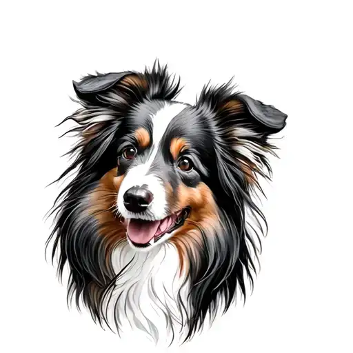 Sheltie tattoo design idea