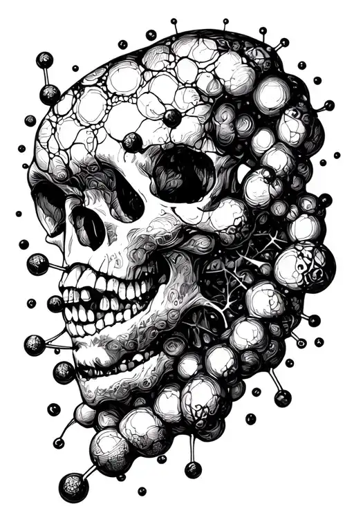 lsd molecule tattoo design idea