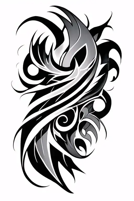 cyber sigilism, tribal tattoo tattoo design idea