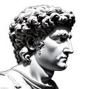 marble statue of marcus aurelias tattoo design idea