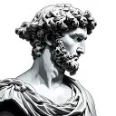 marble statue of marcus aurelias tattoo design idea