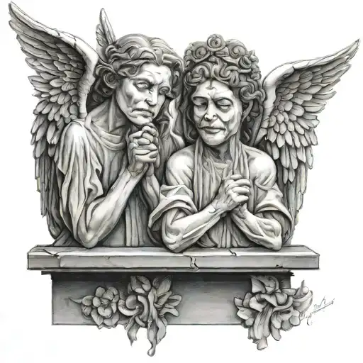 three angels see no evil hear no evil and speak no evil tattoo design idea
