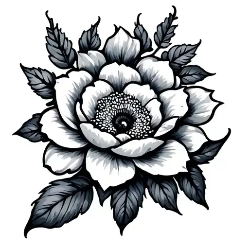 Capricorn Flower tattoo design idea