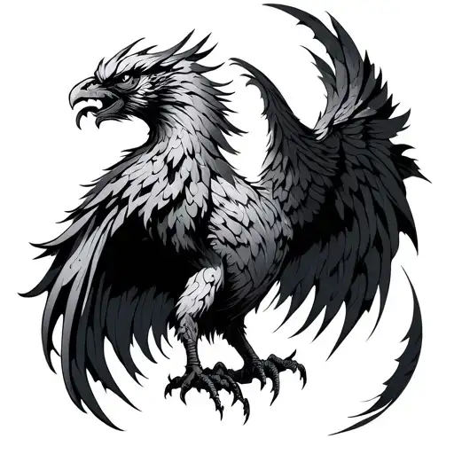 Angry Phoenix tattoo design idea