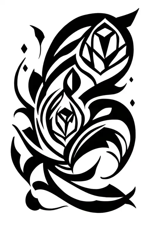 shiny gems tattoo design idea