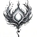 air and water element  tattoo design idea